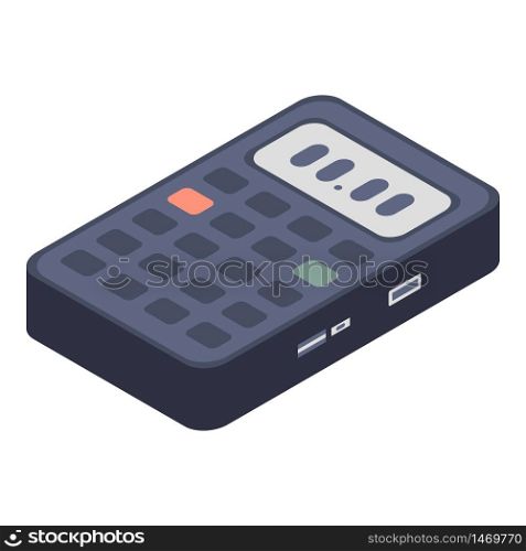 Calculator icon. Isometric of calculator vector icon for web design isolated on white background. Calculator icon, isometric style