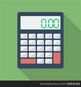 Calculator icon. Modern Flat style with a long shadow. Calculator icon. Modern Flat style
