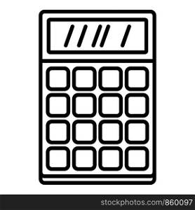 Calculator icon. Outline calculator vector icon for web design isolated on white background. Calculator icon, outline style