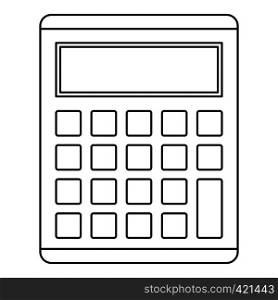 Calculator icon. Outline illustration of calculator vector icon for web. Calculator icon, outline style