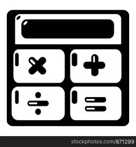 Calculator icon. Simple illustration of calculator vector icon for web. Calculator icon, simple black style