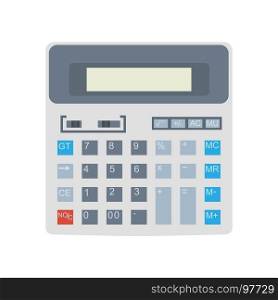Calculator icon vector isolated design. Business button illustration sign mathematics display symbol