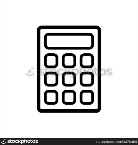 calculator icon vector line style