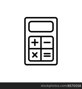 Calculator icon vector logo design template flat style illustration