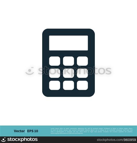 Calculator Icon Vector Logo Template Illustration Design. Vector EPS 10.