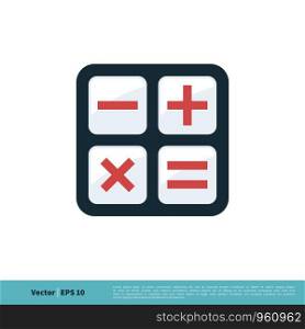 Calculator Icon Vector Logo Template Illustration Design. Vector EPS 10.