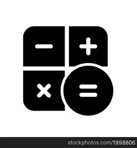 calculator icon vector solid style