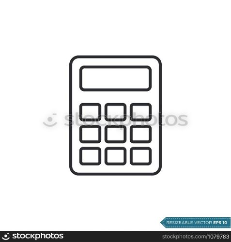 Calculator Icon Vector Template Illustration Design