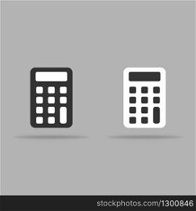 Calculator in black and white. Flat, minimalism. Vector EPS 10