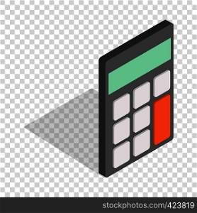 Calculator isometric icon 3d on a transparent background vector illustration. Calculator isometric icon