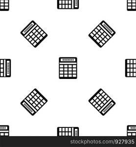 Calculator pattern repeat seamless in black color for any design. Vector geometric illustration. Calculator pattern seamless black