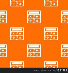Calculator pattern vector orange for any web design best. Calculator pattern vector orange