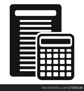Calculator report icon simple vector. Business paper. Data file. Calculator report icon simple vector. Business paper
