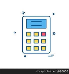 calculator school icon vector design