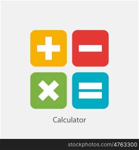 Calculator Sign Symbol Icon Vector Illustration EPS10. Calculator Sign Symbol Icon Vector Illustration