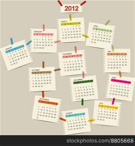 Calendar 2012 for your design vector image