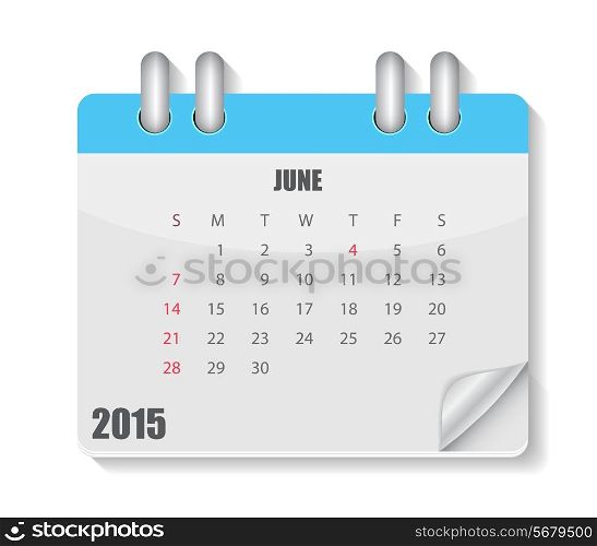 Calendar 2015 Year. Vector Illustration. Month. EPS10