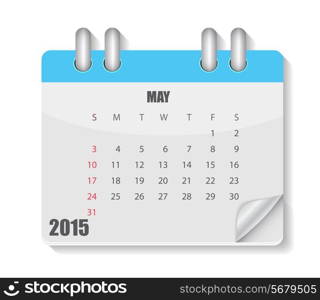 Calendar 2015 Year. Vector Illustration. Month. EPS10