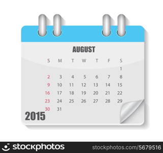 Calendar 2015 Year. Vector Illustration. Month. EPS10