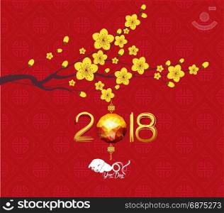 calendar 2018 Chinese New Year Cherry Blossom