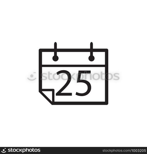 calendar 25 icon design trendy