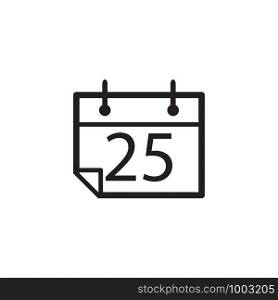 calendar 25 icon design trendy