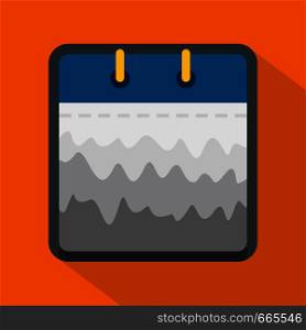 Calendar abstract icon. Flat illustration of calendar abstract vector icon for web. Calendar abstract icon, flat style