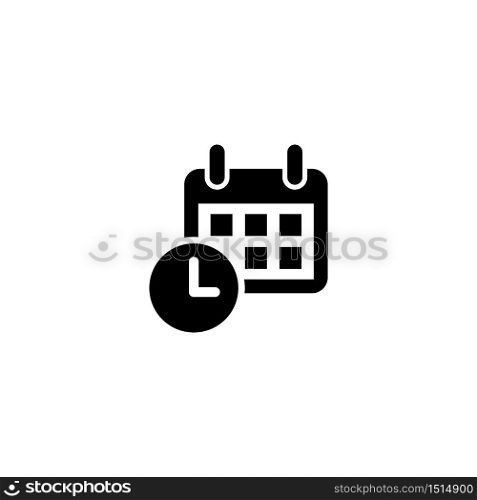 Calendar and clock icon. Date and time symbol. Vector on isolated white background. Eps 10. Calendar and clock icon. Date and time symbol. Vector on isolated white background. Eps 10.