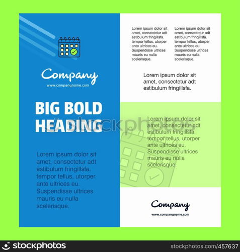 Calendar Business Company Poster Template. with place for text and images. vector background