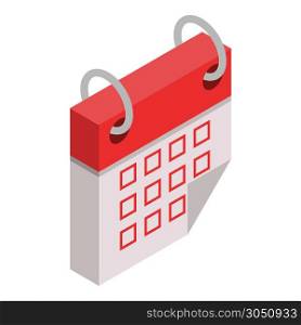 Calendar busy month icon. Isometric of calendar busy month vector icon for web design isolated on white background. Calendar busy month icon, isometric style
