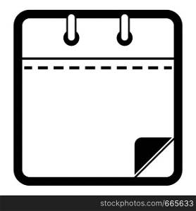 Calendar clean icon. Simple illustration of calendar clean vector icon for web. Calendar clean icon, simple black style