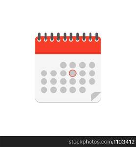 calendar color icon in flat style, vector illustration. calendar color icon in flat style, vector