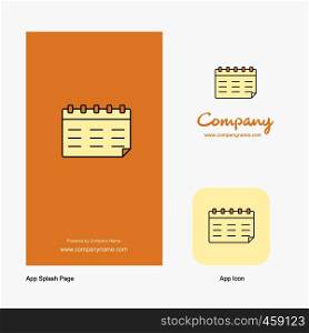 Calendar Company Logo App Icon and Splash Page Design. Creative Business App Design Elements