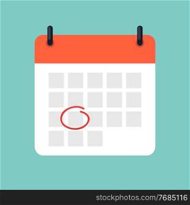 Calendar. Concept of Schedule, appointment Vector Illustration. Calendar. Concept of Schedule, appointment. Vector Illustration eps10