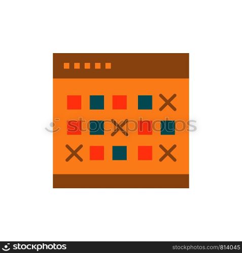 Calendar, Date, Event, Events, Month, Schedule, Timetable Flat Color Icon. Vector icon banner Template