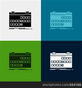 Calendar, date, event, release, schedule Icon Over Various Background. glyph style design, designed for web and app. Eps 10 vector illustration. Vector EPS10 Abstract Template background