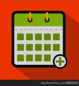 Calendar deadline icon. Flat illustration of calendar deadline vector icon for web. Calendar deadline icon, flat style