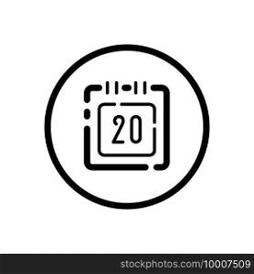 Calendar. Diary date. Commerce outline icon in a circle. Isolated vector illustration