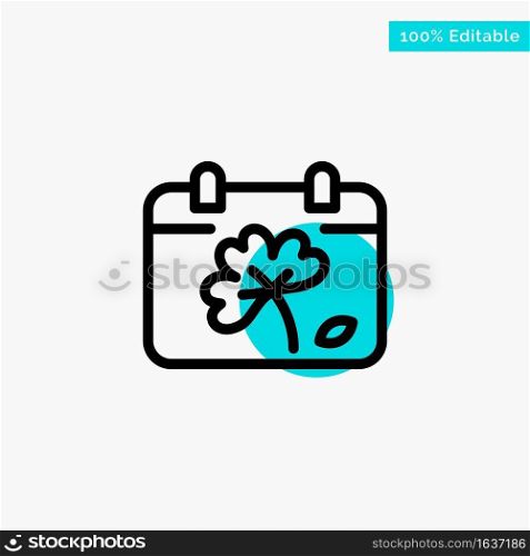 Calendar, Flower, Day, Spring turquoise highlight circle point Vector icon