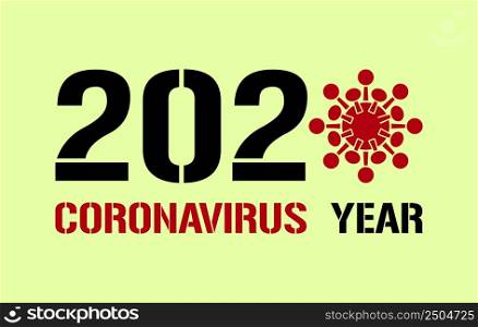 Calendar for 2020 year. Teme of pandemia coronavirus COVID-2019. Vector illustration in flat style.. Design calendar for 2020 year. Teme of pandemia coronavirus COVID-2019. Vector illustration in flat style.