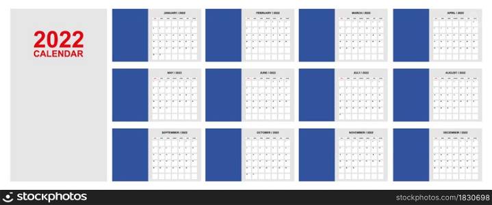 Calendar for 2021 year monthly template. Planner diary. Corporate and business calendar. Basic grid week starts on sunday. Vector isolated. Calendar for 2021 year monthly template. Planner diary. Corporate and business calendar. Basic grid week starts on sunday. Vector