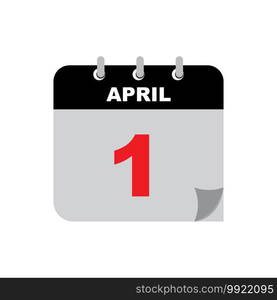 Calendar icon,April Fools’ Day,vector symbol design