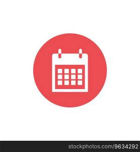 Calendar icon best with flat design Royalty Free Vector