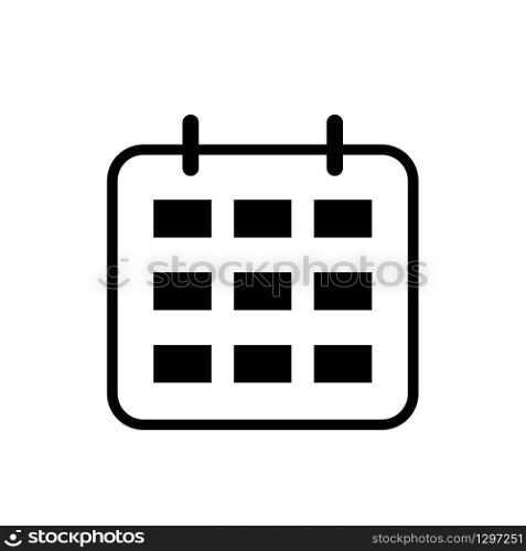 Calendar Icon. Calendar Isolated Flat Web Mobile Icon, Sign, Symbol, Button, Element, Vector illustration