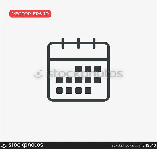 Calendar Icon Flat Vector Illustration