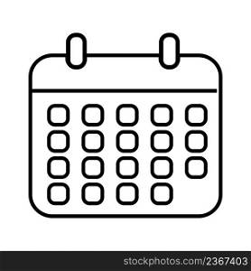 Calendar icon. Graph days month illustration symbol. Sign plan data paper vector.