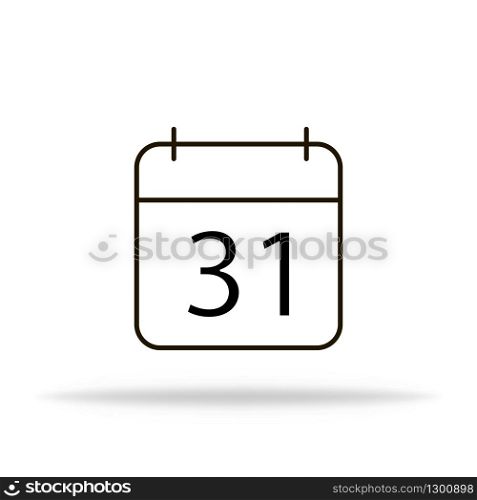 Calendar icon in flat design with shadow. Meeting reminder. Vector EPS 10