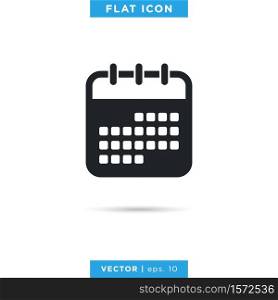 Calendar Icon Logo Vector Design Template. Editable vector eps 10.