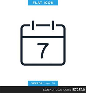 Calendar Icon Logo Vector Design Template. Editable vector eps 10.