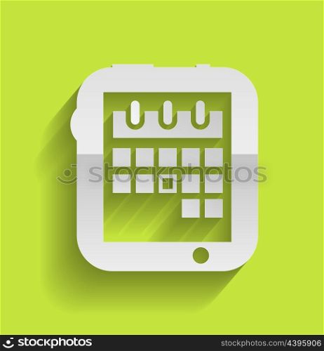 Calendar icon modern flat design